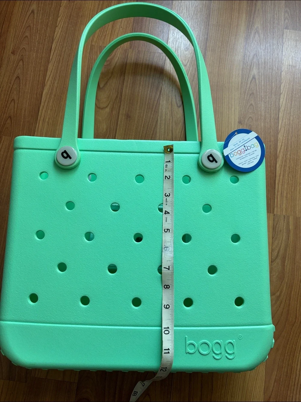 BOGG BAG Mint Green Perforated Tote with Long Handles